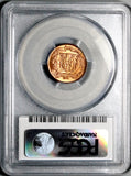 1942 PCGS MS 65 RED Dominican Republic 1 Centavo Palm Tree Gem Mint State Coin (26050105C)