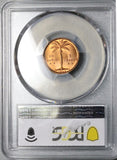 1942 PCGS MS 65 RED Dominican Republic 1 Centavo Gem Mint State Coin (23050802C)