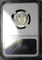 1961 NGC MS 66 Dominican Republic 25 Centavos Last 90% Silver Coin (23031903C)
