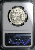 1959 NGC MS 64+ Dominican Republic 1/2 Medio Peso 50c Silver Coin (23100402C)