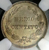 1909-H NGC AU 55 Ecuador 1/2 Medio Centavo Heaton Mint Coin (25052403C)
