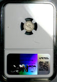 1852 NGC MS 64 Ecuador 1/4 Real Liberty Head Quito Un Quarto Silver Coin (26061801C)