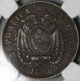 1890-H NGC AU Ecuador 1 Centavo Heaton Mint (24031602C)