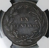 1890-H NGC AU Ecuador 1 Centavo Heaton Mint (24031602C)