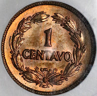 1928 NGC MS 65 RB Ecuador 1 Centavo GEM Mint State BU Coin (23102901C)