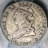 1851 PCGS VF 20 Ecuador 2 Reales Quito Mint Liberty Head Silver Coin POP 2/1 (25100101D)