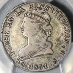1851 PCGS VF 20 Ecuador 2 Reales Quito Mint Liberty Head Silver Coin POP 2/1 (25100101D)