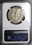 1841 NGC XF 45 Ecuador 4 Reales Quito Lettered Edge Rare Silver Coin (23032301D)