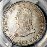 1857 PCGS VF 35 Ecuador 4 Reales Quito Mint Liberty Head Silver Coin (26072101D)