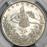 1901 PCGS MS 64+ Egypt Ottoman 5 Qirsh 1293/27W Silver Key Date Coin (24012302C)