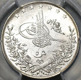 1901 PCGS MS 63 Egypt 5 Qirsh Ottoman Empire 1293/27W Silver Key Date Coin (24012301C)