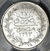 1901 PCGS MS 63 Egypt 5 Qirsh Ottoman Empire 1293/27W Silver Key Date Coin (24012301C)