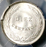 1911 PCGS MS 64 El Salvador 10 Centavos Rare Mint State Silver Coin (26042301C)