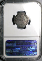 1818-A NGC VF French Guiana 10 Centimes Louis XVIII Paris Mint Coin (25052401C)