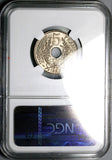 1925 NGC MS 64 French Indo China 5 Cents Vietnam Mint State Coin (24082702C)