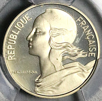 1972 PCGS SP 68 France 10 Centimes Piefort Specimen Paris COA Silver Coin (25070801C)