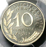 1972 PCGS SP 68 France 10 Centimes Piefort Specimen Paris COA Silver Coin (25070801C)