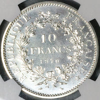 1970 NGC SP 69 France 10 Francs Hercules Specimen Proof Silver Coin (23080603C)