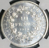 1970 NGC SP 69 France 10 Francs Hercules Specimen Proof Silver Coin (23080603C)