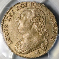 1791-A PCGS MS 64 France 12 Deniers Louis XVI Revolution Coin POP 2/0 (23042801C)