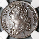 1792-A NGC MS 63 France 12 Deniers Louis XVI Revolution Mint State Coin POP 1/0 (23122001D)