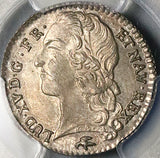 1768-D PCGS MS 63 France Louis XV 12 Sols 1/10 Ecu Lyon Mint State Silver Coin POP 1/1 (24042501C)