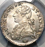 1782-AA PCGS MS 62 France Louis XVI 12 Sols Metz 1/10 Ecu 16k Rare Silver Coin POP 1/0 (26022603C)