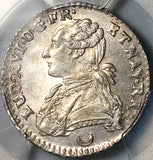1782-AA PCGS MS 62 France Louis XVI 12 Sols Metz 1/10 Ecu 16k Rare Silver Coin POP 1/0 (26022603C)