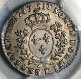 1787-D PCGS AU 58 France Louis XVI 12 Sols 17k 1/10 Ecu Lyon Mint Coin POP 1/0 (26022103C)