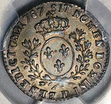 1787-D PCGS AU 58 France Louis XVI 12 Sols 17k 1/10 Ecu Lyon Mint Coin POP 1/0 (26022103C)