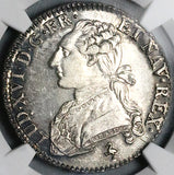 1789-A NGC MS 64 Louis XVI France 1/2 Ecu Paris Mint Gem Silver Coin POP 2/0 (26032203C)