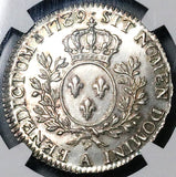 1789-A NGC MS 64 Louis XVI France 1/2 Ecu Paris Mint Gem Silver Coin POP 2/0 (26032203C)