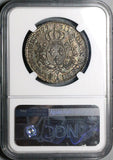 1792/1-A NGC AU 53 Louis XVI France 1/2 Ecu Paris Mint Royal Overdate Silver Coin (23072304D)