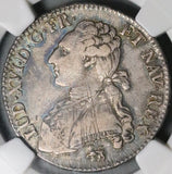 1792-A NGC VF 35 Louis XVI France 1/2 Ecu Paris Royal Silver Coin (25111501C)