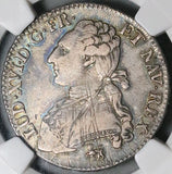1792-A NGC VF 35 Louis XVI France 1/2 Ecu Paris Royal Silver Coin (25111501C)