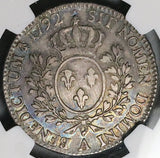 1792-A NGC VF 35 Louis XVI France 1/2 Ecu Paris Royal Silver Coin (25111501C)