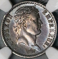 1810-A NGC AU 58 France Demi 1/2 Franc Napoleon I Paris Coin POP 1/1 (25071601C)