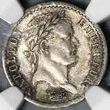 1813-A NGC MS 62 France 1/2 Demi Franc Napoleon I Paris Mint Silver Coin (25041204C)
