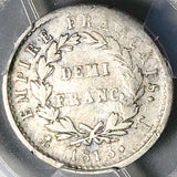 1813-T PCGS VF France 1/2 Demi Franc Napoleon I Nantes Rare 53k Silver Coin (26012001C)
