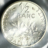 1972 France 1/2 Franc Piefort BU 150 Mintage Box Paris Mint Silver Coin (25013102R)