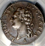1783-A PCGS AU 50 Louis XVI France 1/2 Sol Paris Mint Rare Copper Coin POP 1/1 (26101501C)