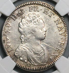 1716-G NGC XF France Louis XV 1/4 Ecu Poitiers Mint Silver Coin POP 1/0 (24021301C)