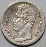 1828-L France  1/4 Franc Charles X Rare Bayonne Mint VF+ Silver 15k Coin (26081601R)