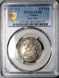 1775-L PCGS AU 58 France Louis XVI 1/5 Ecu 24 Sols 17k Silver Coin POP 1/1 (26090401C)