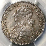 1786-Q PCGS AU 55 France Louis XVI 1/5 Ecu 24 Sols Rare Perpignan Mint Silver Coin 29k POP 1/0 (2602203C)