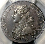 1788-H PCGS MS 62 France Louis XVI 1/5 Ecu 24 Sols 21k Silver Coin (26090402C)