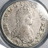 1716-BB PCGS VF 35 France Louis XV Ecu Strasbourg Mint Overstruck Silver Coin POP 1/0 (26071601C)