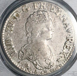 1716-BB PCGS VF 35 France Louis XV Ecu Strasbourg Mint Overstruck Silver Coin POP 1/0 (26071601C)