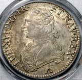 1775-W PCGS AU 58 France Louis XVI Ecu Lille Mint Silver Coin POP 2/0 (26060701D)