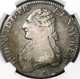 1775-W NGC VF 20 France Louis XVI Ecu Crown Silver Lille Mint Coin (23102503C)